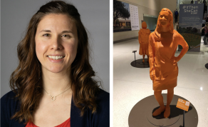 RIT/NTID Laboratory Director and IF/THEN Ambassador, Tiffany Panko, Has Life-Size Statue on Display for IF/Then She Can National Exhibit