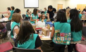 Cal Poly Engineering Partners with Girl Scouts to Build Functional, Life-size LEGO Robot 
