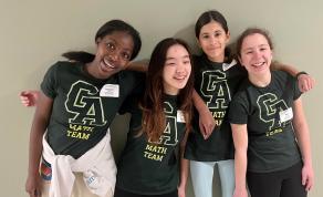 Greenwich Academy’s Four Person Math Team Won the Middle School State Competition!